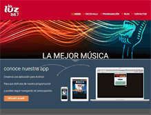 Tablet Screenshot of laluzfm.com